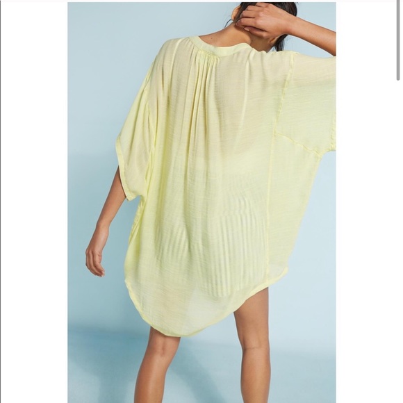 Anthropologie Saturday Sunday Chartreuse Tunic Top - Picture 5 of 13
